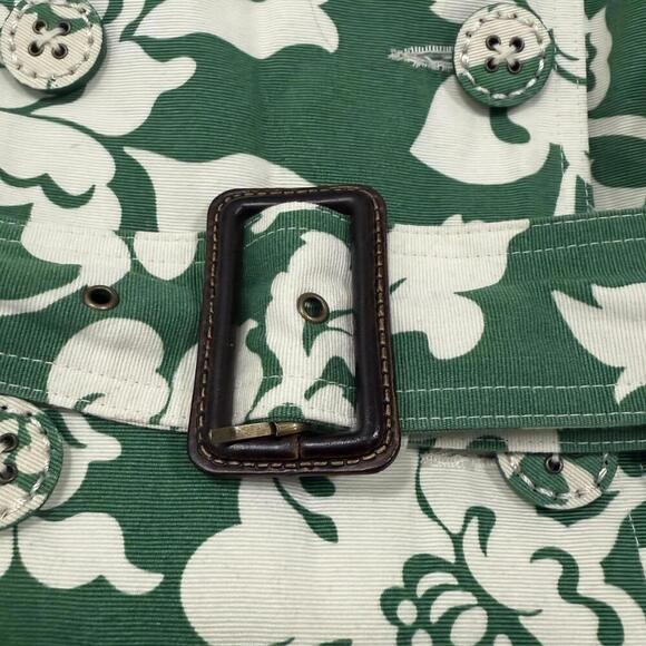 Merona Women's Medium Trench Raincoat Green - Picture 3 of 6